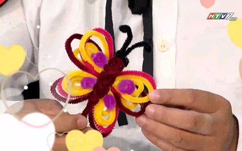 Làm chú bướm bằng kẽm nhung
