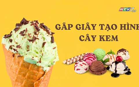 Gấp giấy tạo hình cây kem