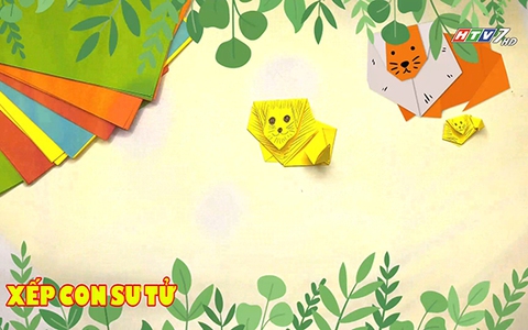 Xếp giấy tạo hình sư tử