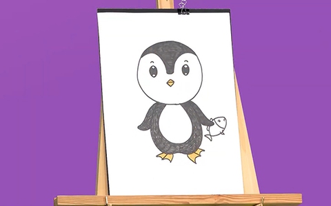 Cách vẽ chim cánh cụt