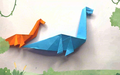 Gấp giấy tạo hình khủng long