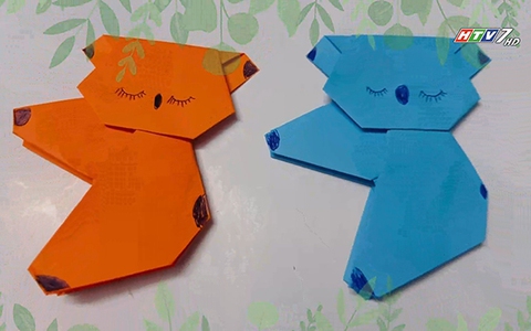 Gấp giấy tạo hình gấu Koala