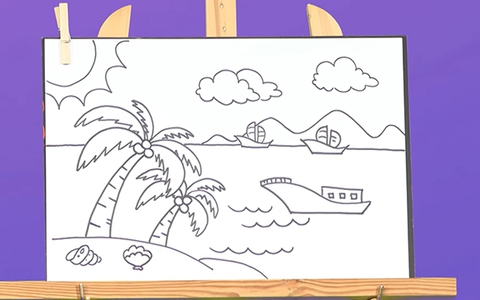 Cách vẽ tranh phong cảnh biển