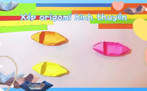 Gấp giấy Origami hình thuyền