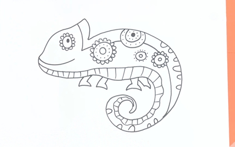 Cách vẽ tắc kè hoa