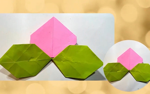Gấp giấy Origami hình quả đào