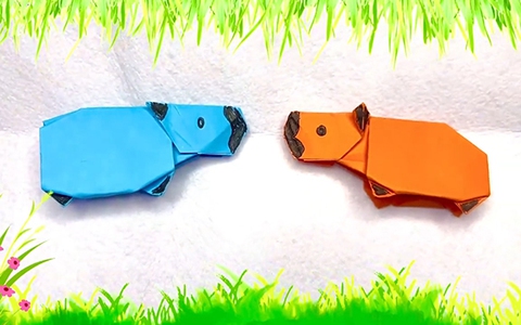Gấp giấy tạo hình capypara