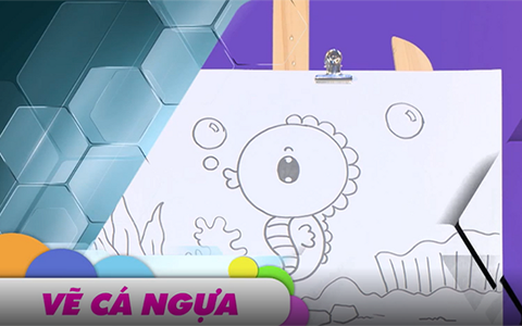 Cách vẽ con cá ngựa