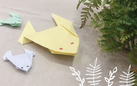 Gấp giấy Origami tạo hình con ếch
