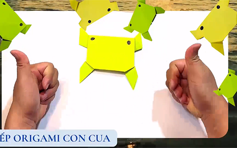 Gấp giấy Origami tạo hình con cua