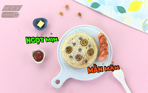 Pancake chuối xúc xích