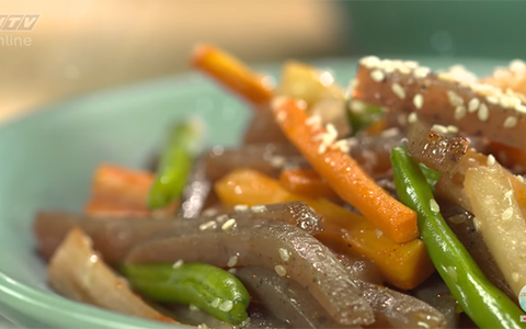 Khoai tây xào thạch Konyaku