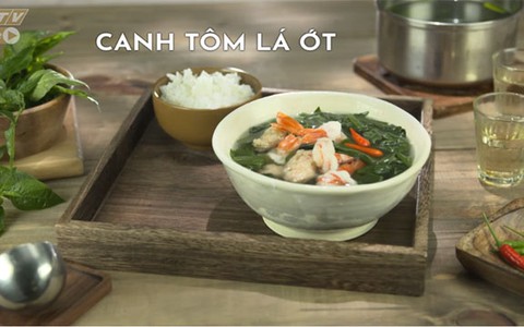 Canh tôm lá ớt