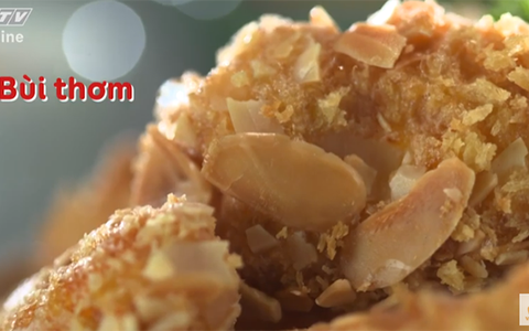 Cá chẽm chiên hạnh nhân