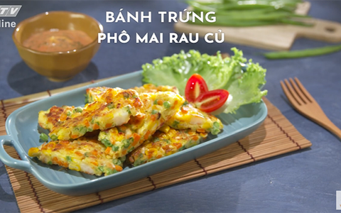 Bánh trứng phô mai rau củ giòn thơm
