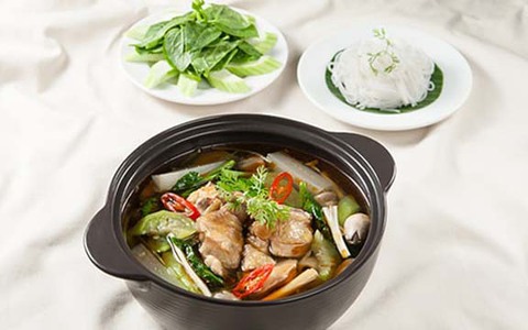Lẩu gà hầm sả