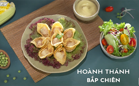 Giòn thơm hoàn thánh bắp chiên