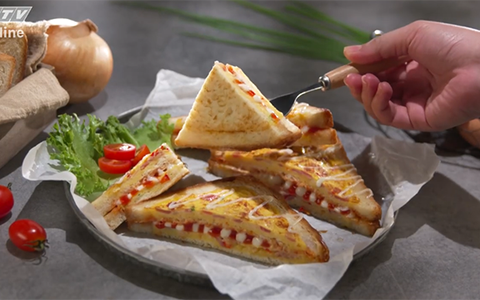 Bổ dưỡng sandwich nướng trứng sốt Mayonnaise