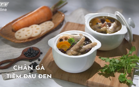 Tăng cường sức khỏe với chân gà tiềm đậu đen
