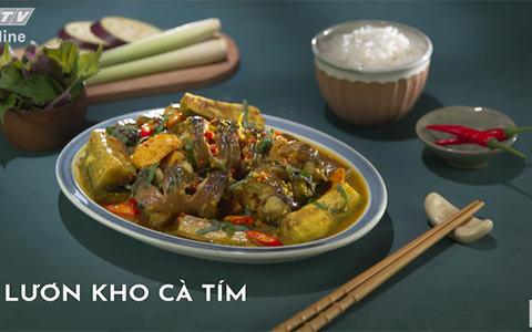 Đậm đà lươn kho cà tím