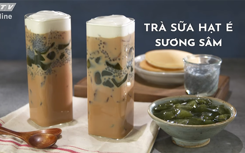 Ngọt thanh với trà sữa hạt é sương sâm