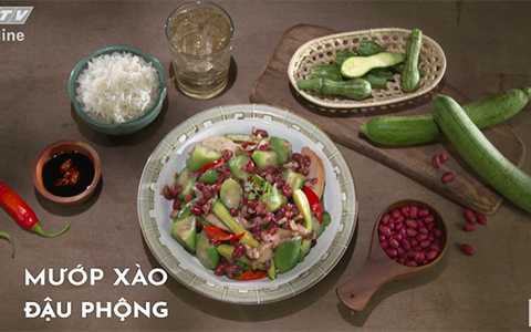Ngon xuyến xao mướp xào đậu phộng