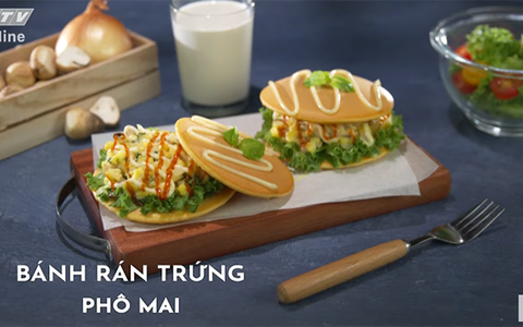 Mềm thơm bánh rán trứng phô mai