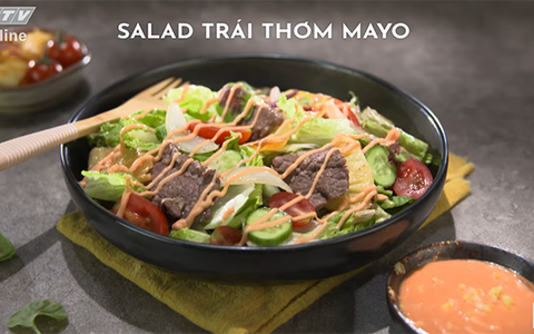 Chua ngọt salad trái thơm mayo