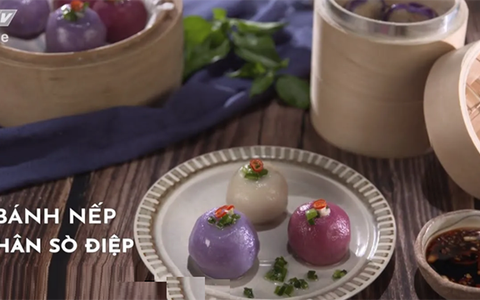Dẻo thơm bánh nếp nhân sò điệp