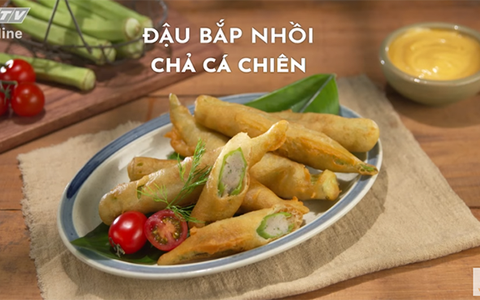 Cách làm đậu bắp nhồi chả cá chiên dai giòn