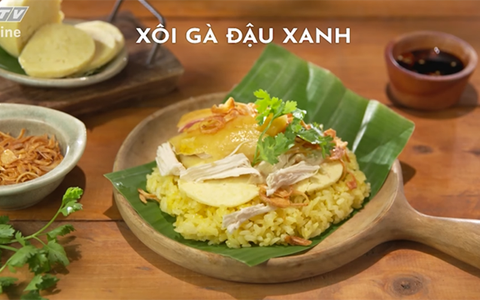 Cách làm xôi gà đậu xanh dẻo bùi