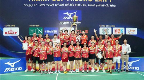 Kết thúc Giải cầu lông trung cao tuổi và các nhóm tuổi TP. Hồ Chí Minh mở rộng 2025