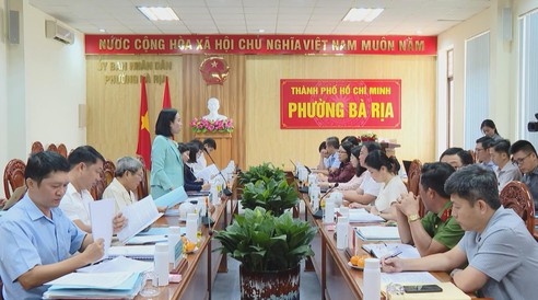 Kiểm tra, giám sát công tác chuẩn bị bầu cử tại phường Bà Rịa