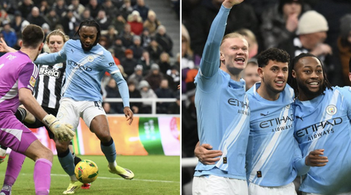 Tân binh Semenyo tỏa sáng, Man City quật ngã Newcastle ở bán kết League Cup