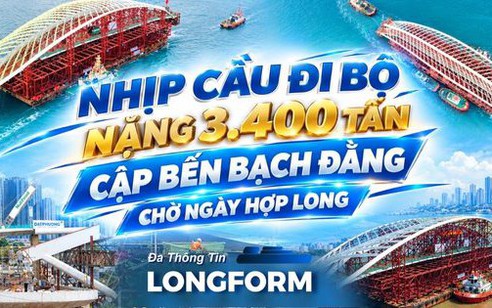Cầu đi bộ qua sông Sài Gòn: Nhịp chính cập bến Bạch Đằng, chờ hợp long ngày 21/10