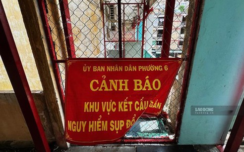 141 hộ dân ở TP. Hồ Chí Minh phải di dời khẩn cấp khỏi chung cư có nguy cơ sập đổ