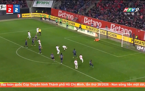 Hoà trên sân Augsburg, Hoffenheim lỡ cơ hội vào tốp 4 Bundesliga