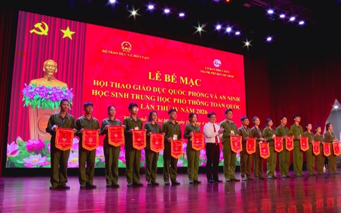 Bế mạc Hội thao Giáo dục quốc phòng và an ninh học sinh THPT toàn quốc lần thứ IV năm 2026