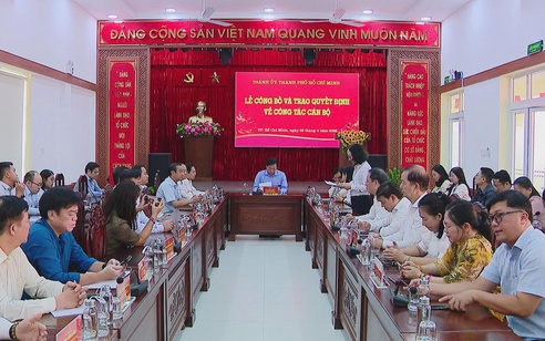 Ban Thường vụ Thành ủy công bố quyết định nhân sự Đảng bộ các cơ quan Đảng Thành phố