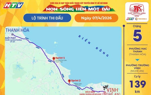 Chặng 5 Cúp Truyền hình 2026: Vòng đua Thanh Hóa - Nghệ An