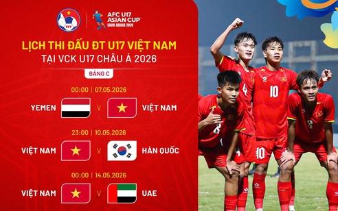 U17 Việt Nam chốt danh sách dự VCK U17 Châu Á 2026