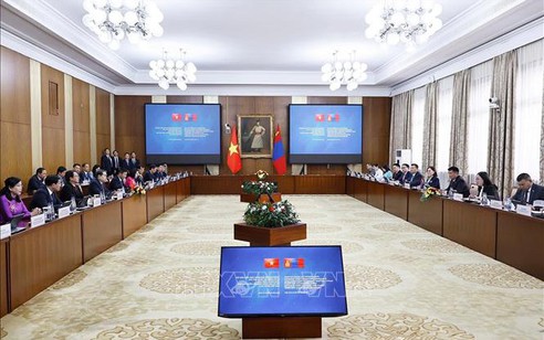 Chủ tịch Quốc hội Trần Thanh Mẫn hội đàm với Chủ tịch Quốc hội Mông Cổ