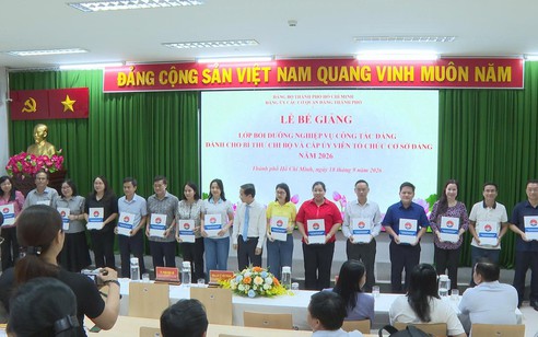 203 học viên hoàn thành lớp bồi dưỡng nghiệp vụ công tác Đảng năm 2026