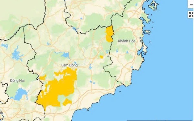 Tin cảnh báo lũ quét, sạt lở đất, sụt lún đất do mưa lũ hoặc dòng chảy trên khu vực tỉnh Lâm Đồng