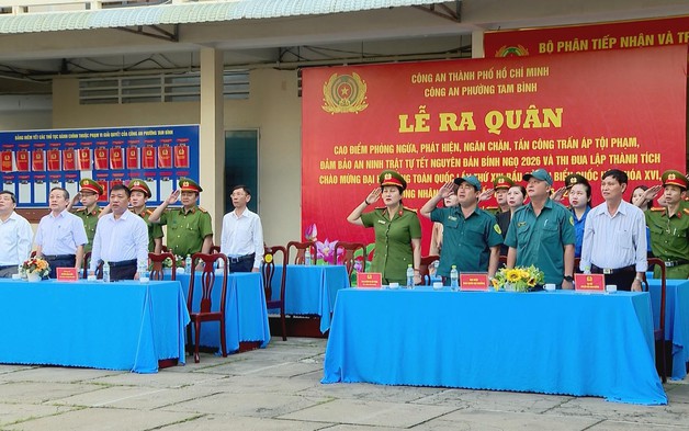 Công an phường Tam Bình xuất quân cao điểm tấn công, trấn áp tội phạm, bảo đảm ANTT Tết Bính Ngọ 2026