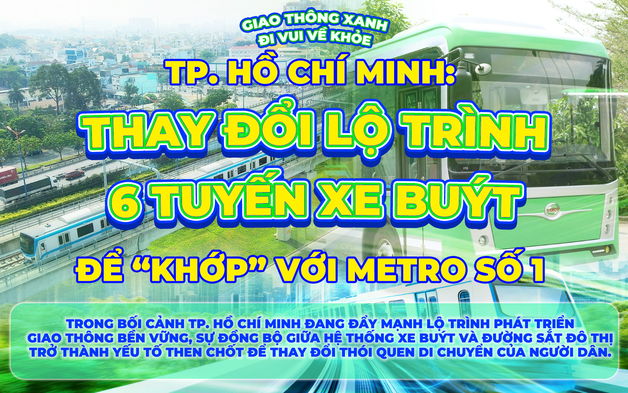 TP. Hồ Chí Minh: Thay đổi lộ trình 6 tuyến xe buýt để "khớp" với Metro 1