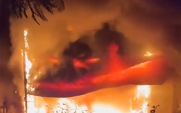 An Giang: Cháy lớn ở ấp Đồng Ky, xã Nhơn Hội