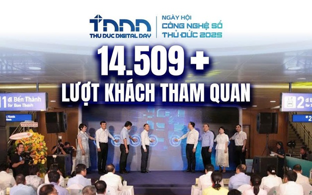 Lần đầu tiên tại Metro, Ngày hội Công nghệ số Thủ Đức - Thu Duc Digital Day 2025 thu hút hơn 14.509 lượt khách tham gia