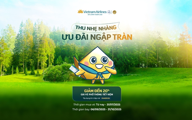 Vietnam Airlines ưu đãi lớn mùa Thu: Giá hấp dẫn, trải nghiệm 4 sao