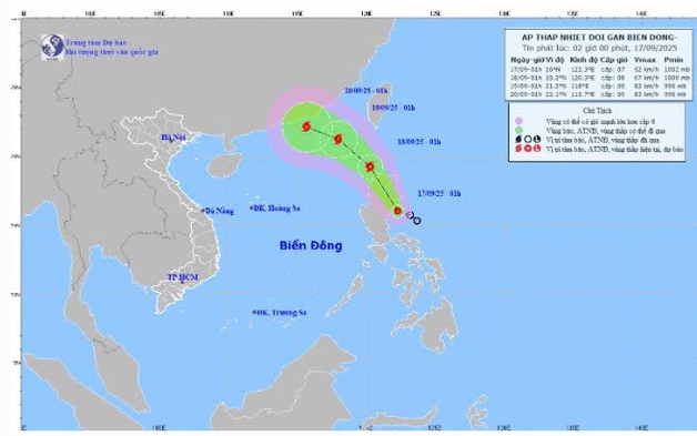 Dự báo vùng ảnh hưởng nặng nhất của bão số 8 tiềm năng trên Biển Đông